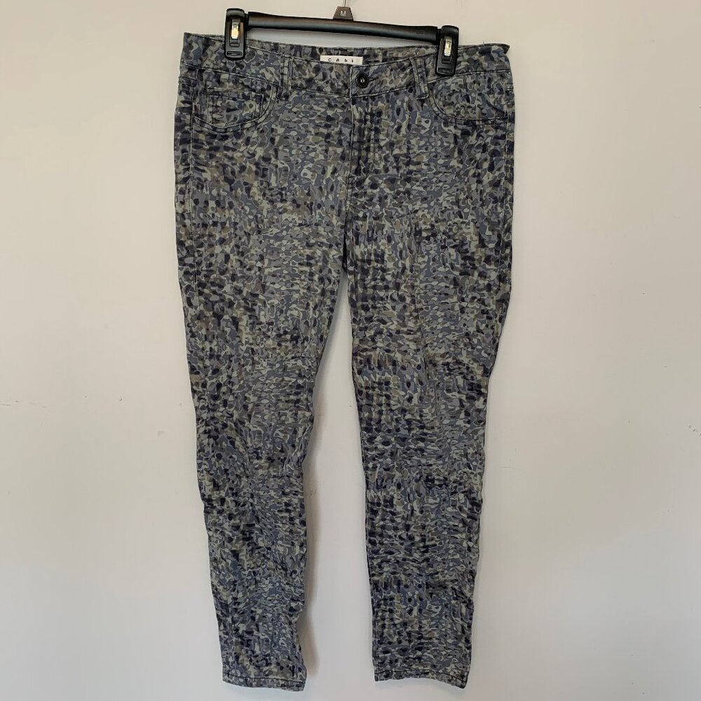 CAbi Gray Patterned Skinny Jeans